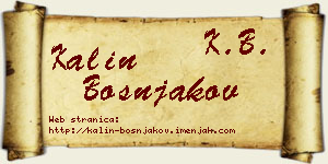 Kalin Bošnjakov vizit kartica